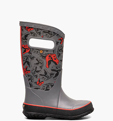 Rainboots Cool Dinos Kids' Rain Boots in Gray for $39.90