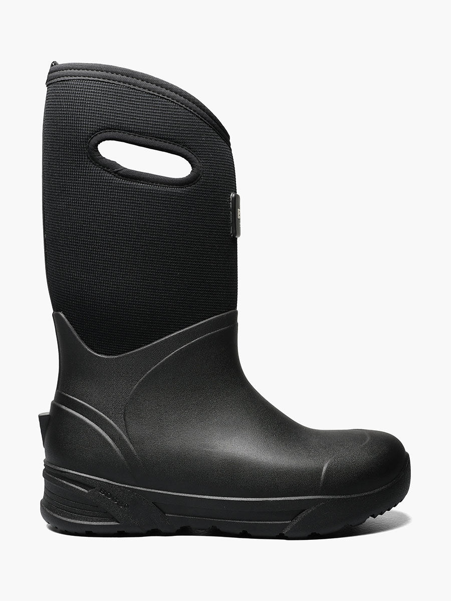 tall black snow boots