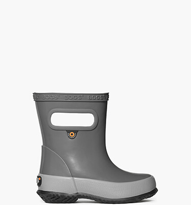 Skipper Solid Kids' Rain Boots in Gray for $32.49