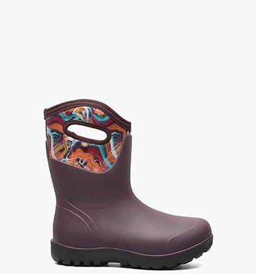 Neo-Classic Mid Glossy Abstract Women's Farm Boots in Burgundy Multi for $119.99
