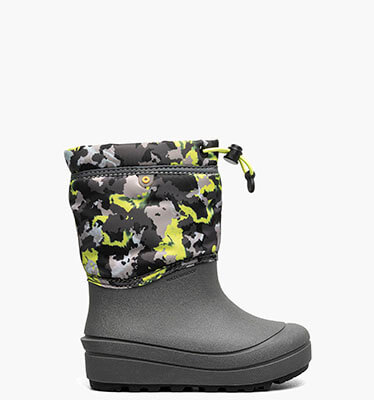 Snow Shell Boot Camo Texture Kids' Winter Boots in Gray Multi for $80.00