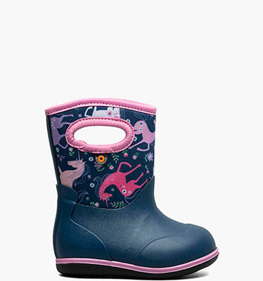 Baby Classic Unicorn Meadow Waterproof Baby Boots in Indigo Multi for $75.00