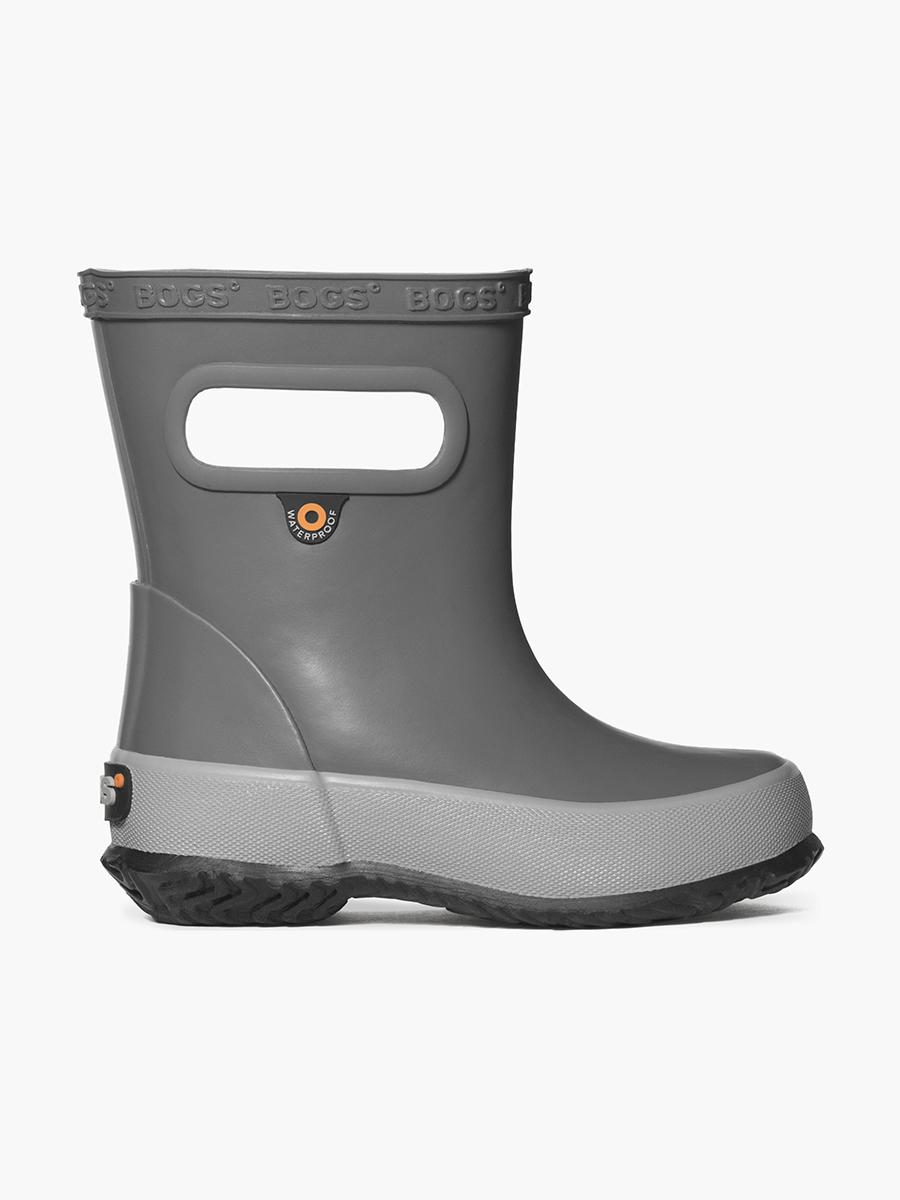 gray rain boots