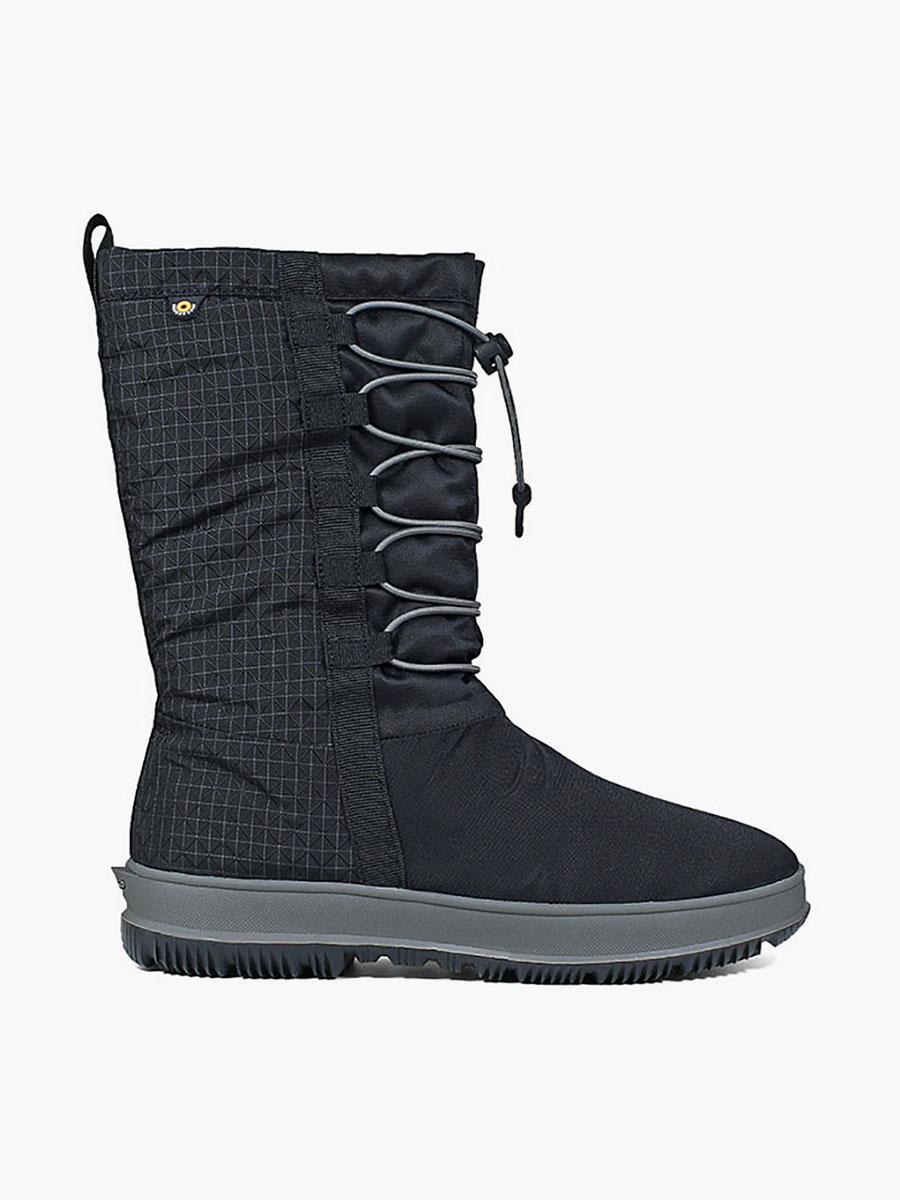 black winter snow boots
