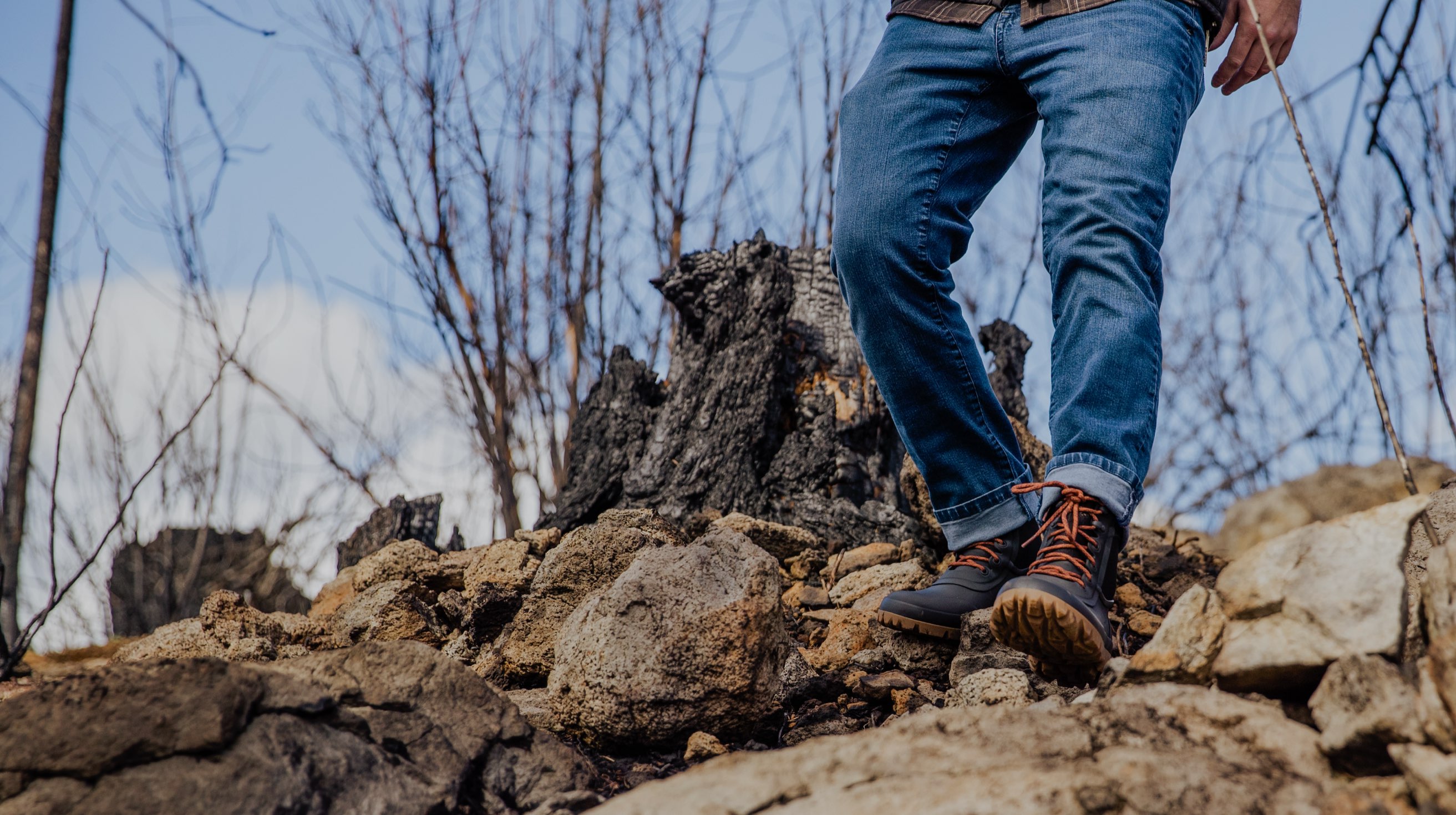 Image features the men's Urban Arcata lace in the woods. 