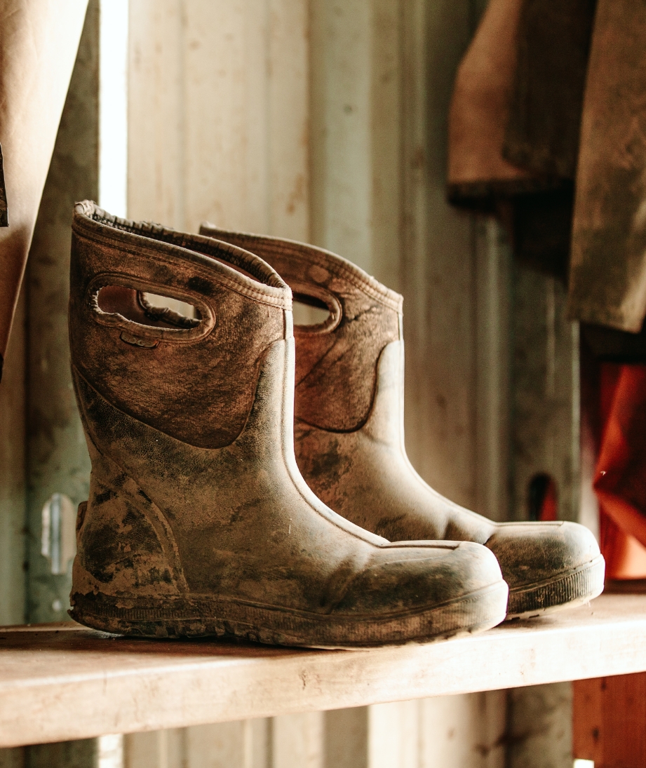 Click here and learn more about our ReUse a Boot Program. The photo shown is a dirty pair boots.