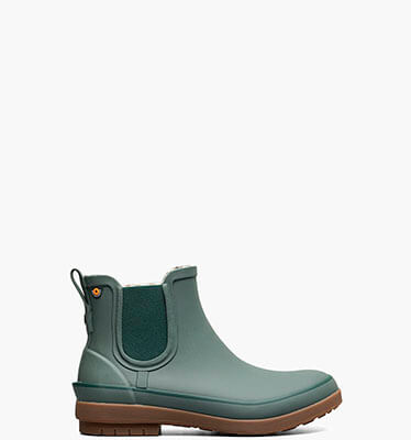 Amanda Chelsea II Women's Waterproof Slip On Rain Boots in Spruce for $115.00