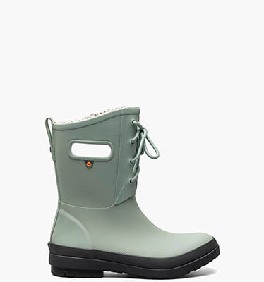 Amanda II Lace Women's Waterproof Lace Up Rain Boots in Jade for $94.90