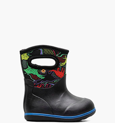 Baby Classic Neon Dino Toddler Rainboots in Black Multi for $56.99