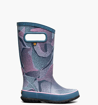 Rainboot Abstract Shapes Kids Rainboot in Indigo Multi for $60.00