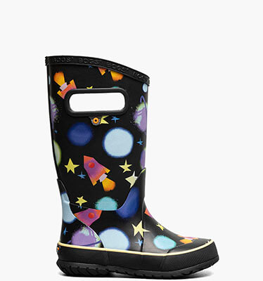 Rainboot Dreamcore Space Kids Rainboots in Black Multi for $60.00