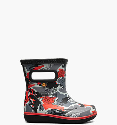 Skipper II Topo Camo Kids Rainboots in Black Multi for $55.00