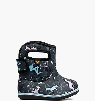 Baby Bogs II Horses Waterproof Baby Boots in Dark Gray Multi for $75.00