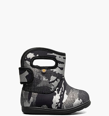 Baby Bogs II Metallic Camo Waterproof Baby Boots in Black Multi for $56.99