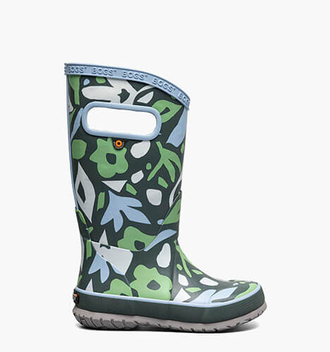 Rainboot Cut Out Shapes Kids Rainboots in Dark Green Multi for $60.00