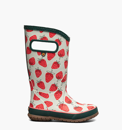 Rainboot Strawberries Kids Rainboots in Moss Multi for $60.00