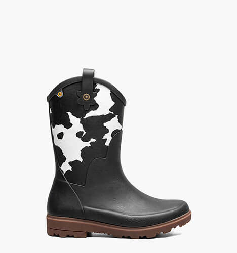 Lil' Jolene Kids Rain Boots in Black w/White for $80.00