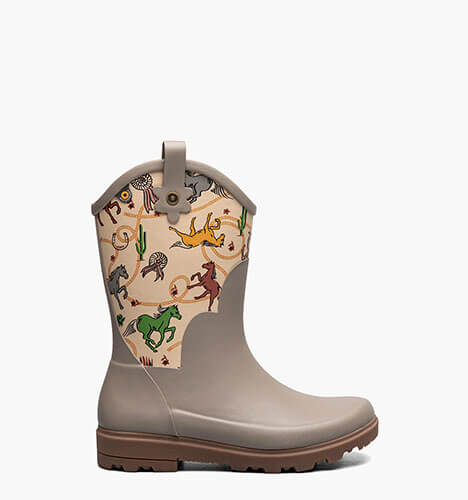 Lil' Jolene Kids Rain Boots in Tan Multi for $80.00