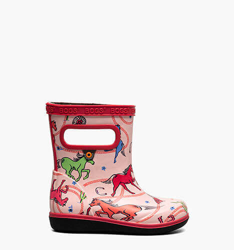 Skipper II Rodeo Horses Kids Rainboots in Pink Multi for $55.00