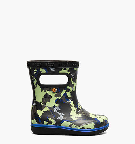 Skipper II Camo Texture Kids Rainboots in Black Multi for $55.00